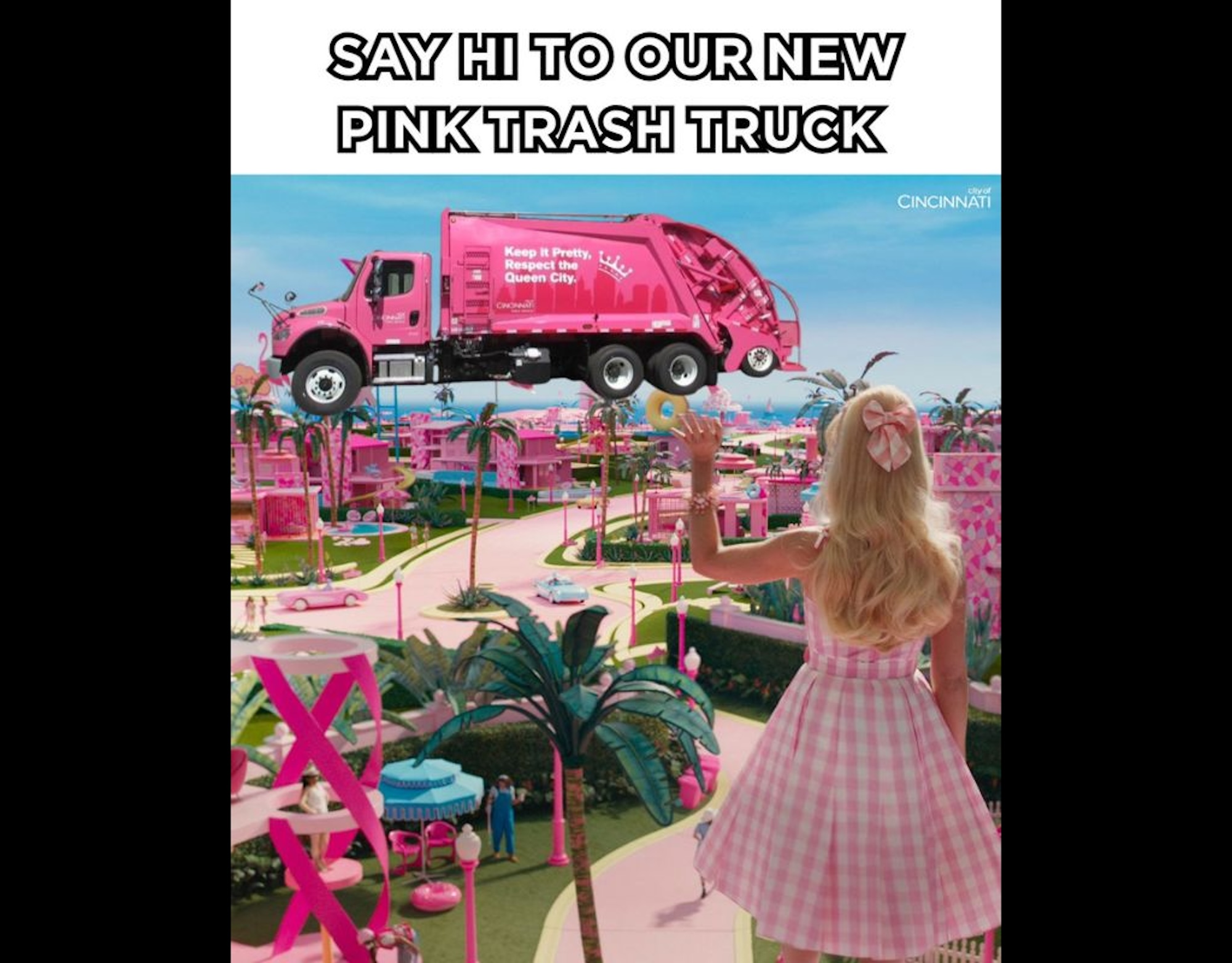 City of Cincinnati Debuts Pink Trash Truck, Pink Packer - Cincinnati ...